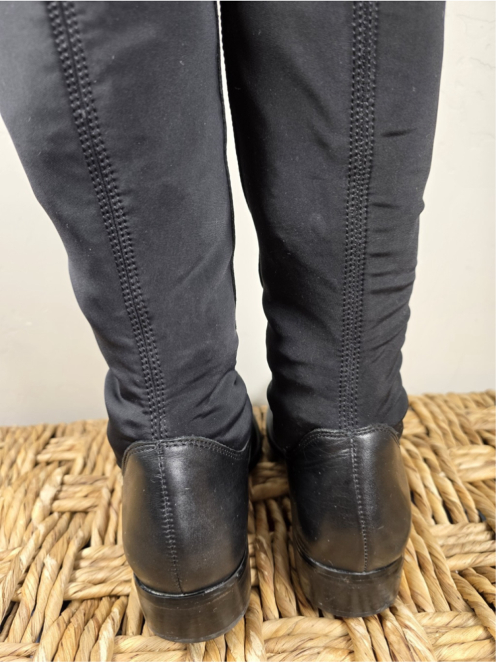 Corso Como Black Leather Over The Knee Boots Stretch Back Womens Size 7 M City - Picture 4 of 9
